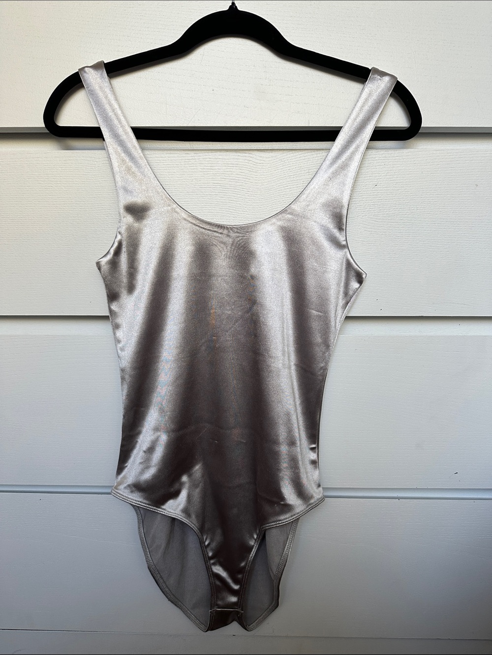 stradivarius Silver Satin Bodysuit